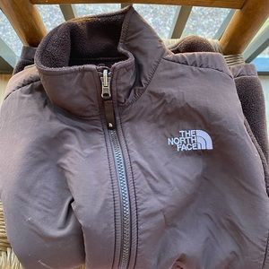 The North Face fleece girls L brown